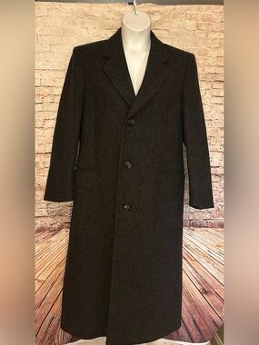 Maitland of England 100% Pure Wool Charcoal Overcoat Dress Coat